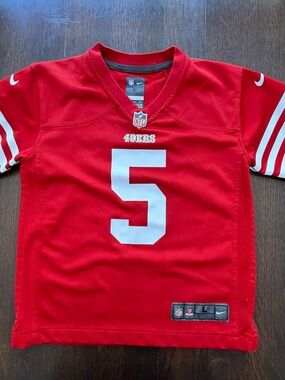 Nike Kids Trey Lance San Francisco 49ers Red N FL Jersey #5 youth large